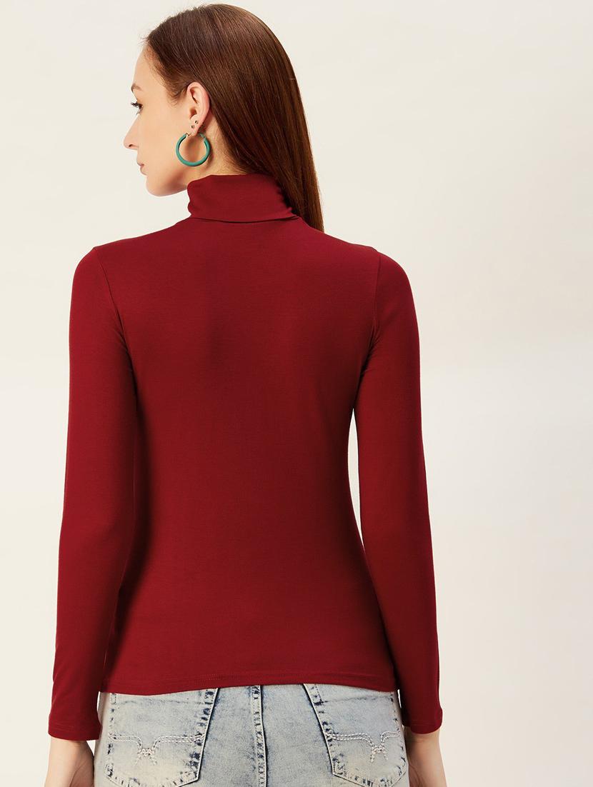 high neck solid regular top - 19710492 - Standard Image - 2