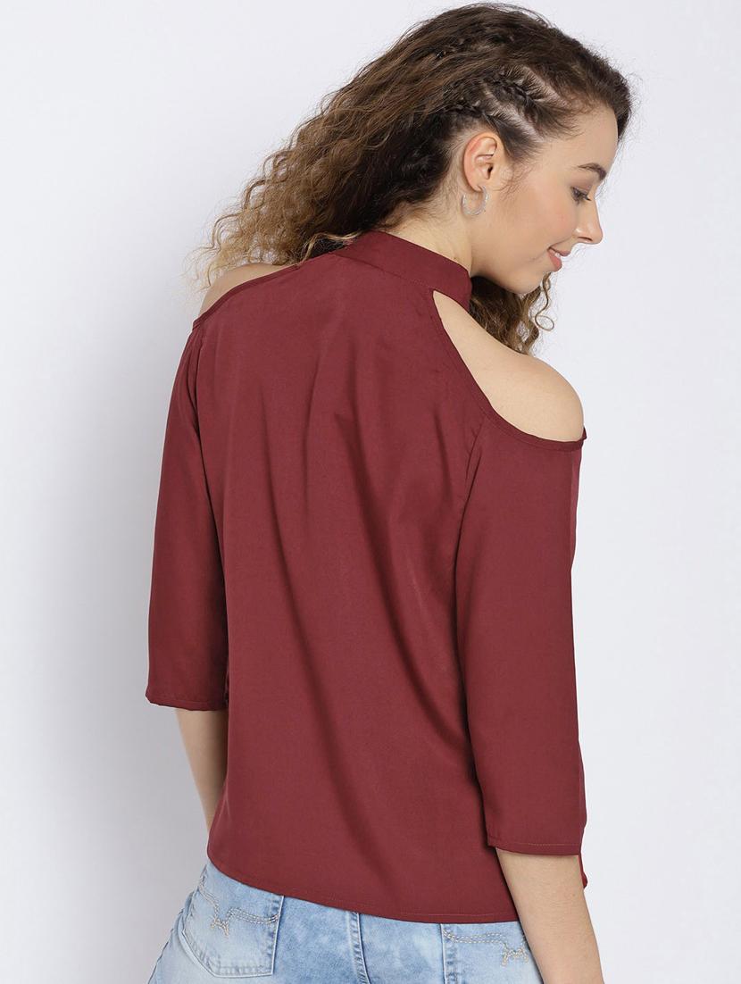 women's straight high neck top - 19710496 - Standard Image - 2