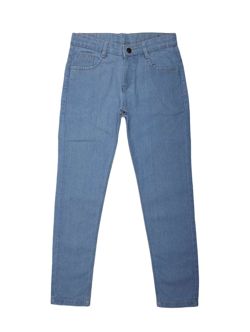 girls solid slim fit jeans