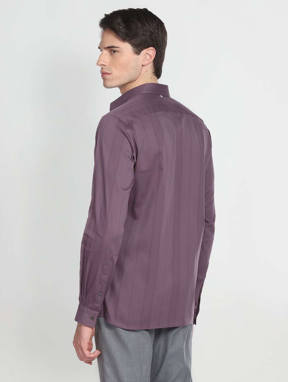 men shirt collar printed casual shirt - 19713849 - Standard Image - 2