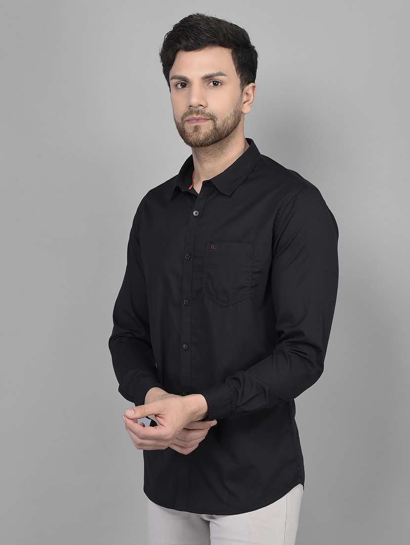 mens solid casual shirt - 19716544 - Standard Image - 2