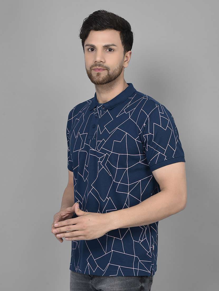 men polo neck printed t-shirt - 19716561 -  Standard Image - 2
