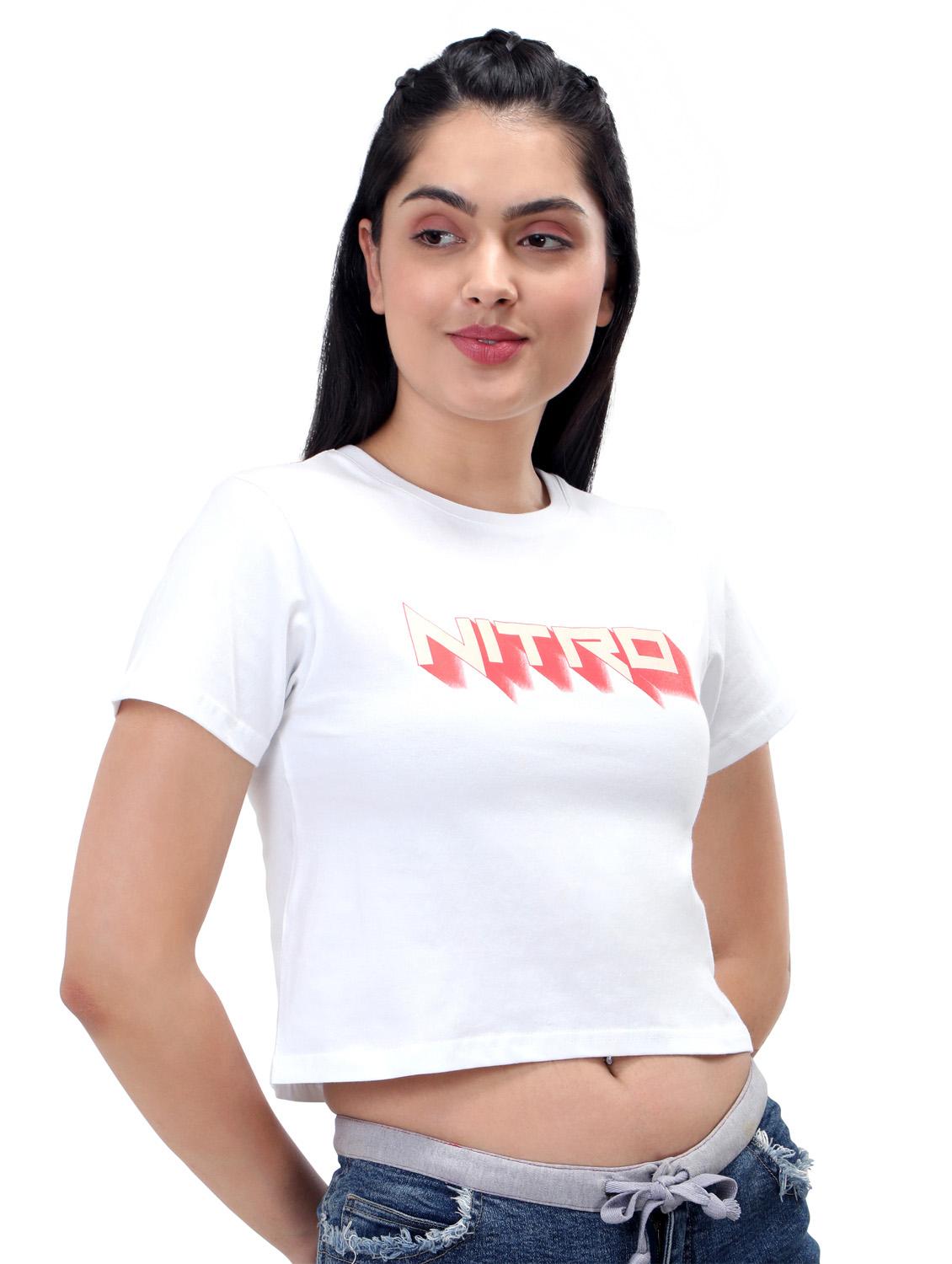 women's crop crew neck top - 19717655 - Standard Image - 2