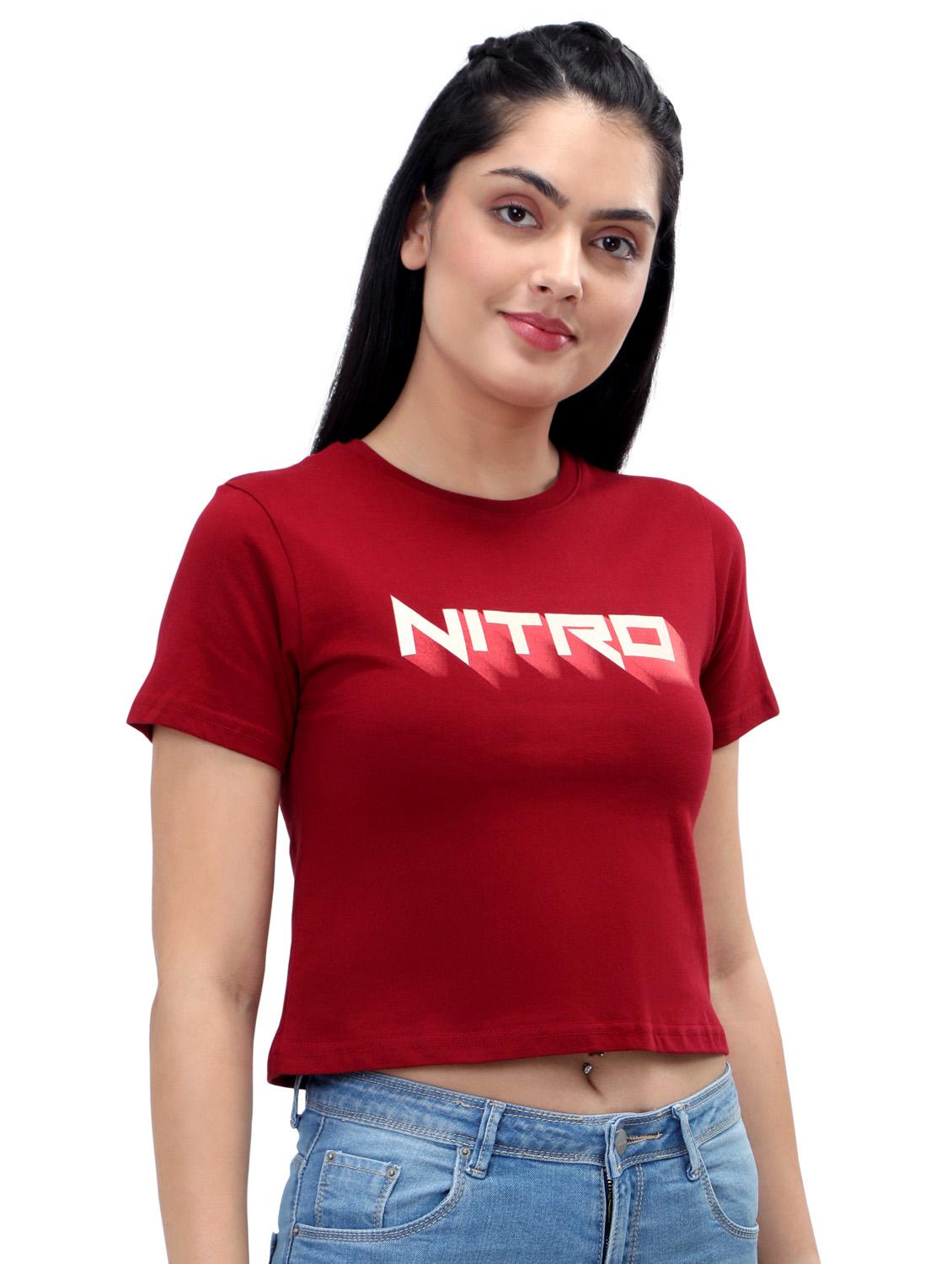 women's crop crew neck top - 19717656 - Standard Image - 2