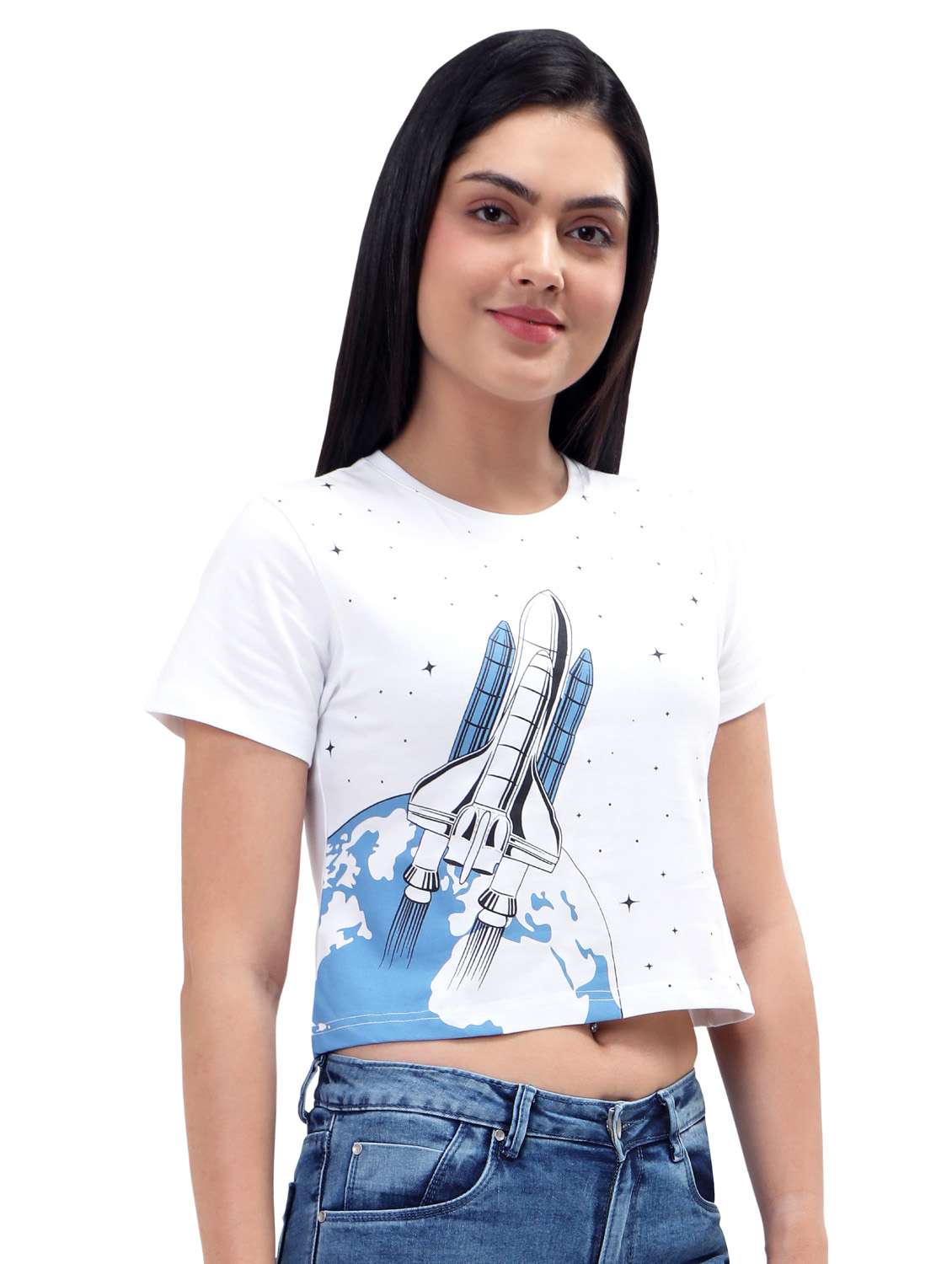 women's crop crew neck top - 19717667 -  Standard Image - 2