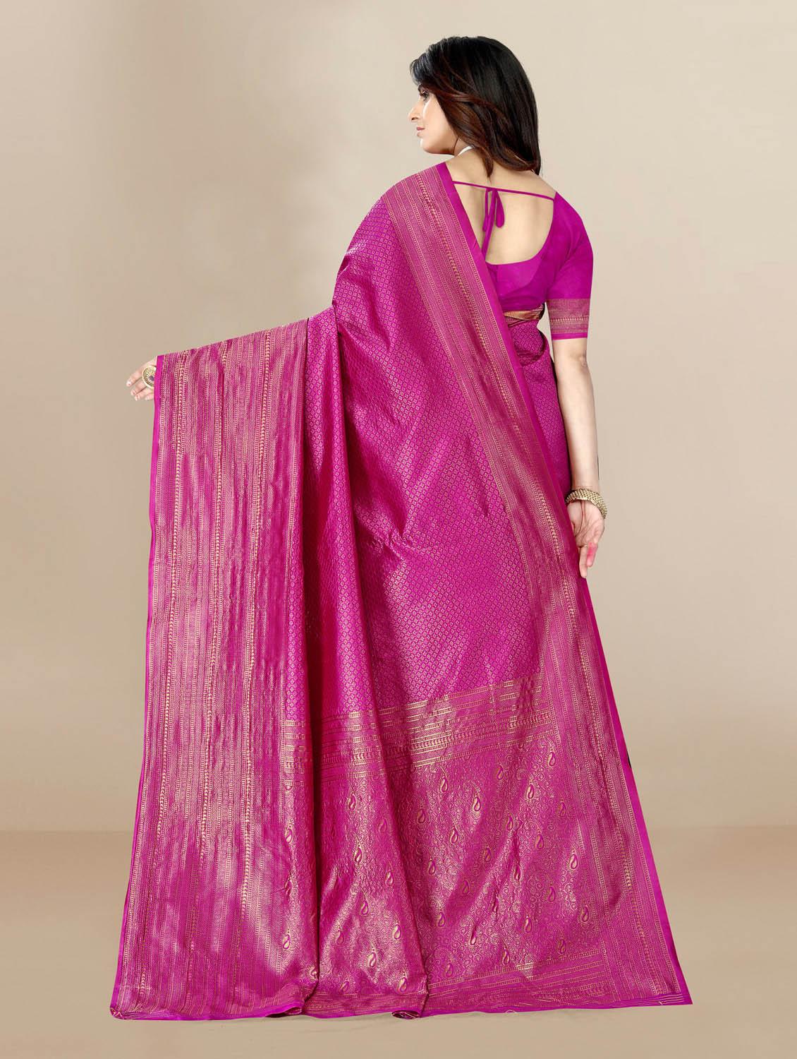 self designed woven saree with blouse - 19717844 - Standard Image - 2