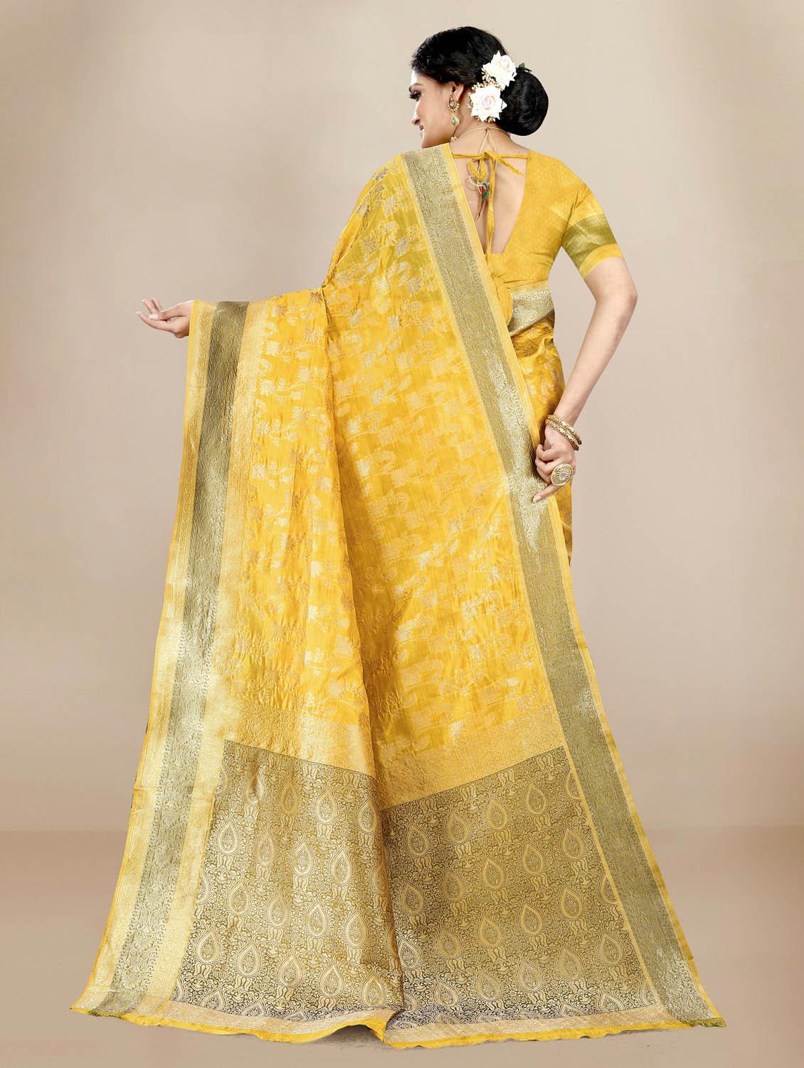 women's banarasi saree with blouse - 19717852 - Standard Image - 2