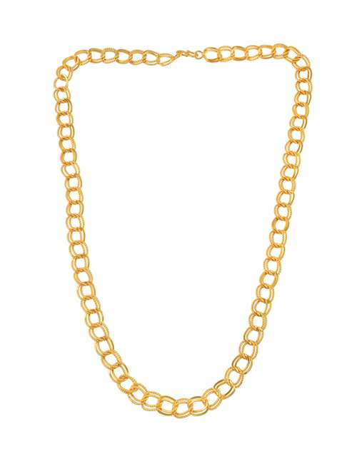 men gold plated chain necklace - 19718365 - Standard Image - 0
