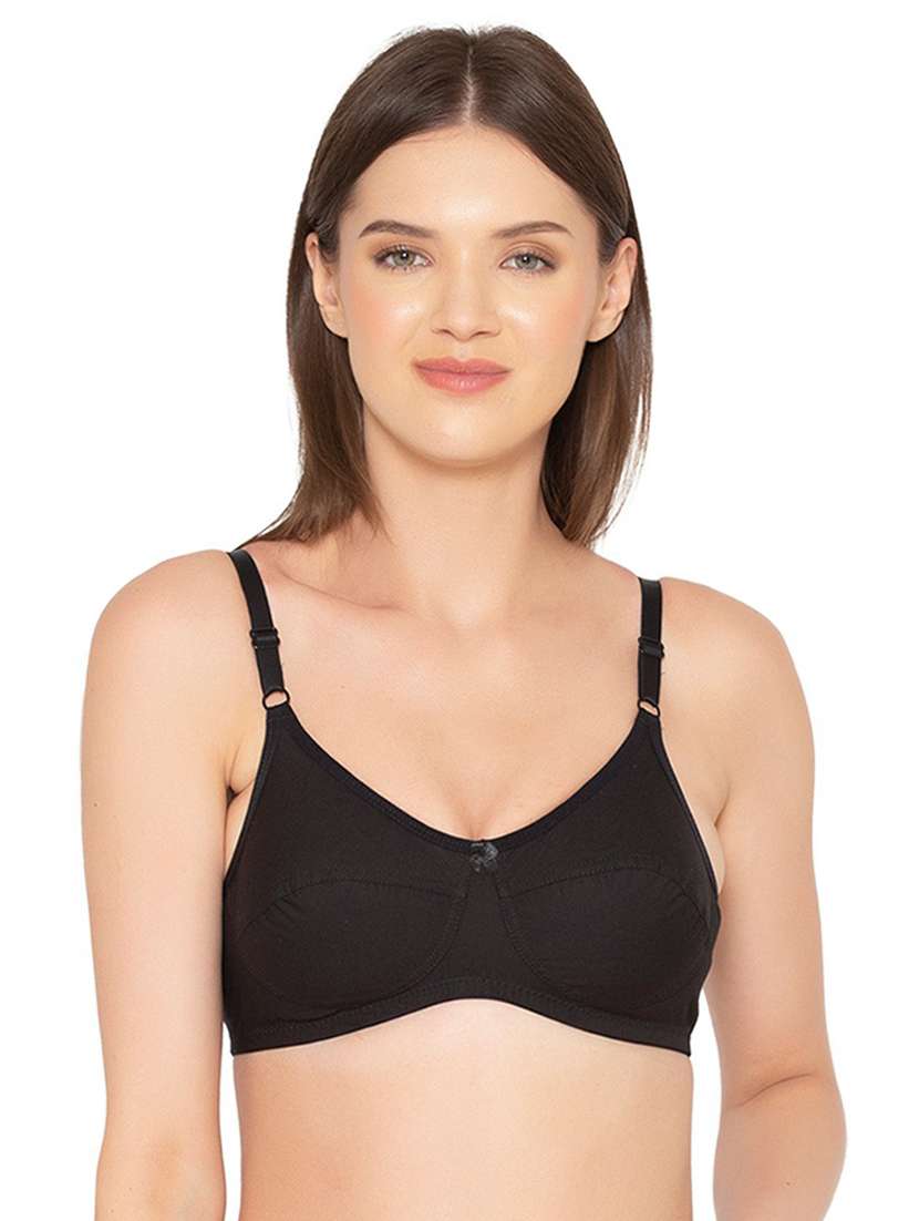 black cotton tshirt bra