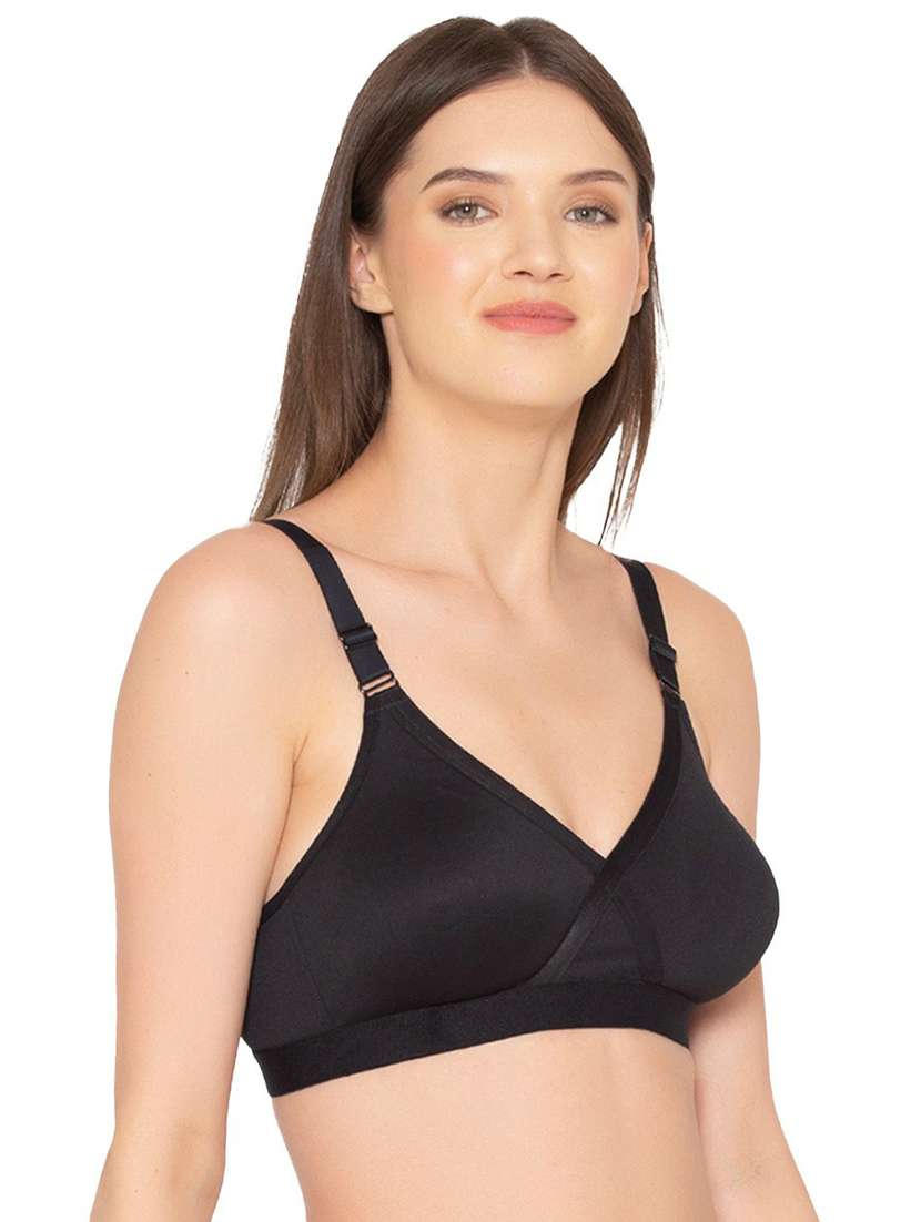 black cotton blend tshirt bra - 19718483 -  Standard Image - 2