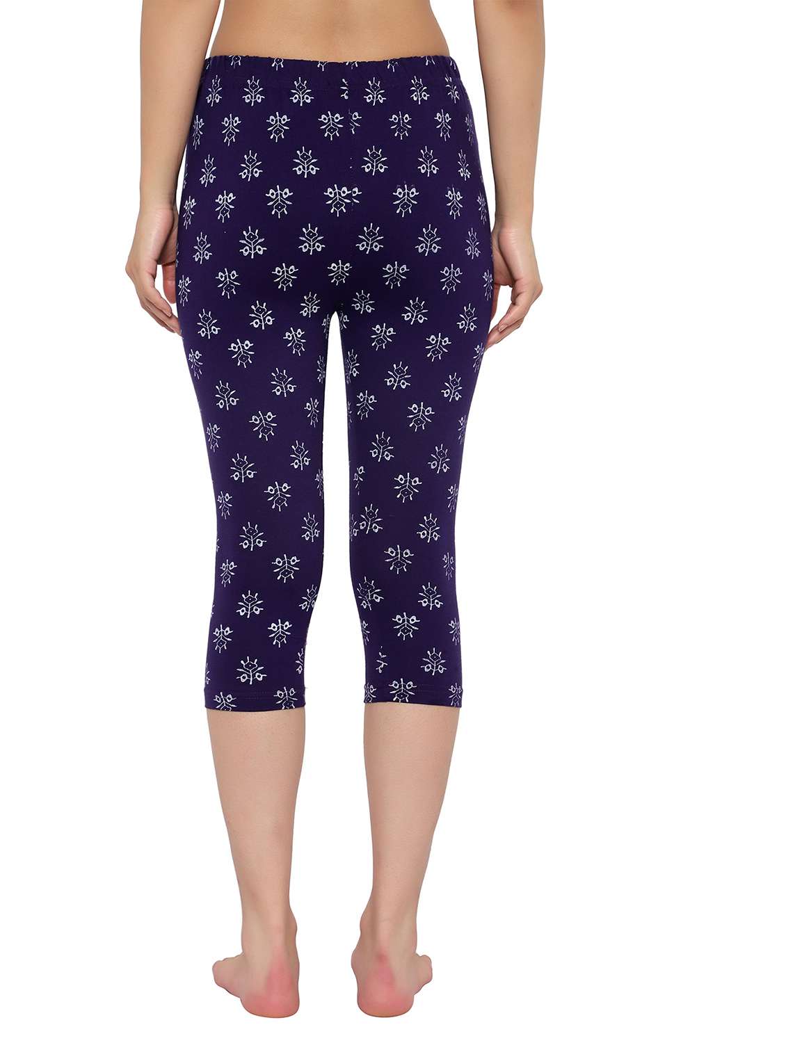 navy blue printed regular capri legging - 19719180 - Standard Image - 2