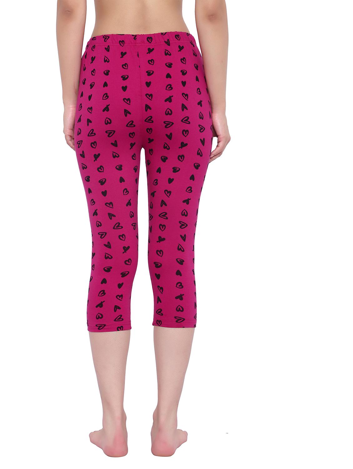 pink printed regular capri legging - 19719186 - Standard Image - 2
