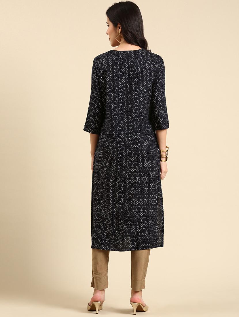 women's straight kurta - 19719222 - Standard Image - 2