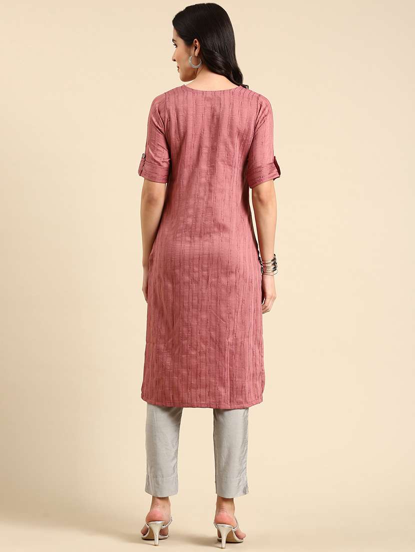 women's straight kurta - 19719234 -  Standard Image - 2