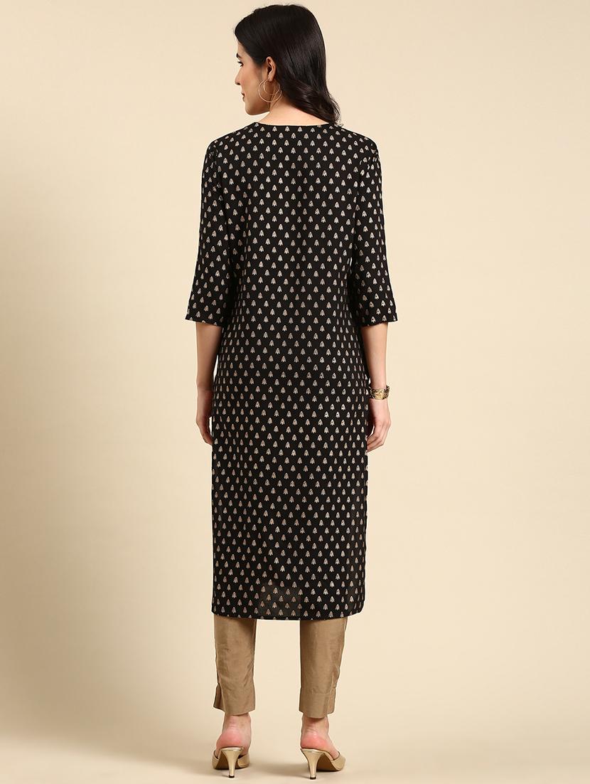 women's straight kurta - 19719247 - Standard Image - 2