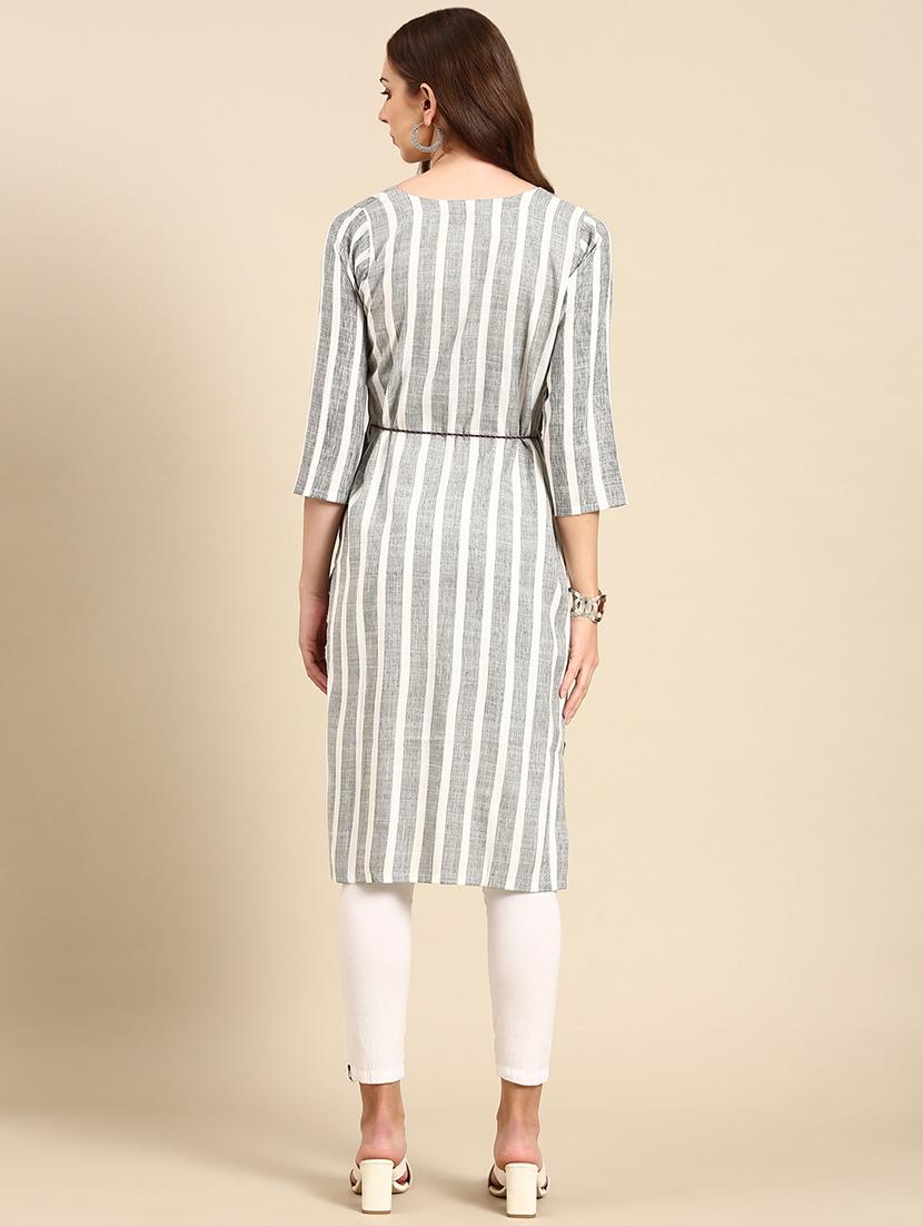 women's straight kurta - 19719255 - Standard Image - 2