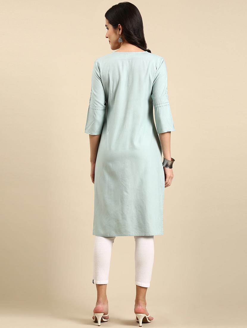 women's straight kurta - 19719261 - Standard Image - 2