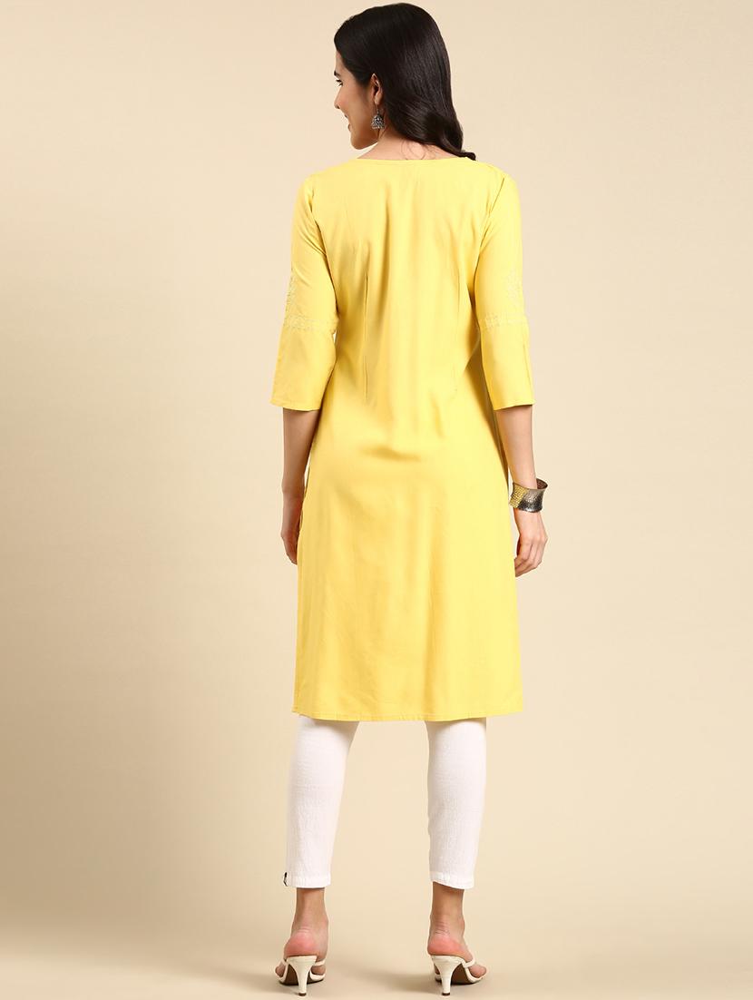 women's straight kurta - 19719262 - Standard Image - 2