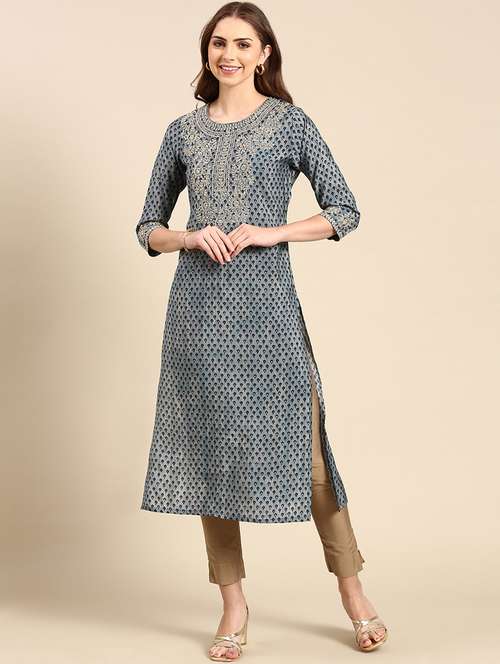 women's straight kurta - 19719274 - Standard Image - 0