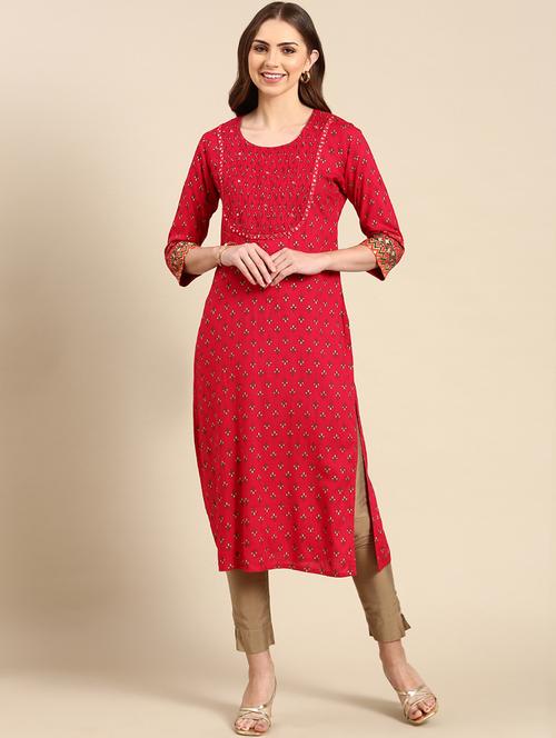 women's straight kurta - 19719299 -  Standard Image - 0