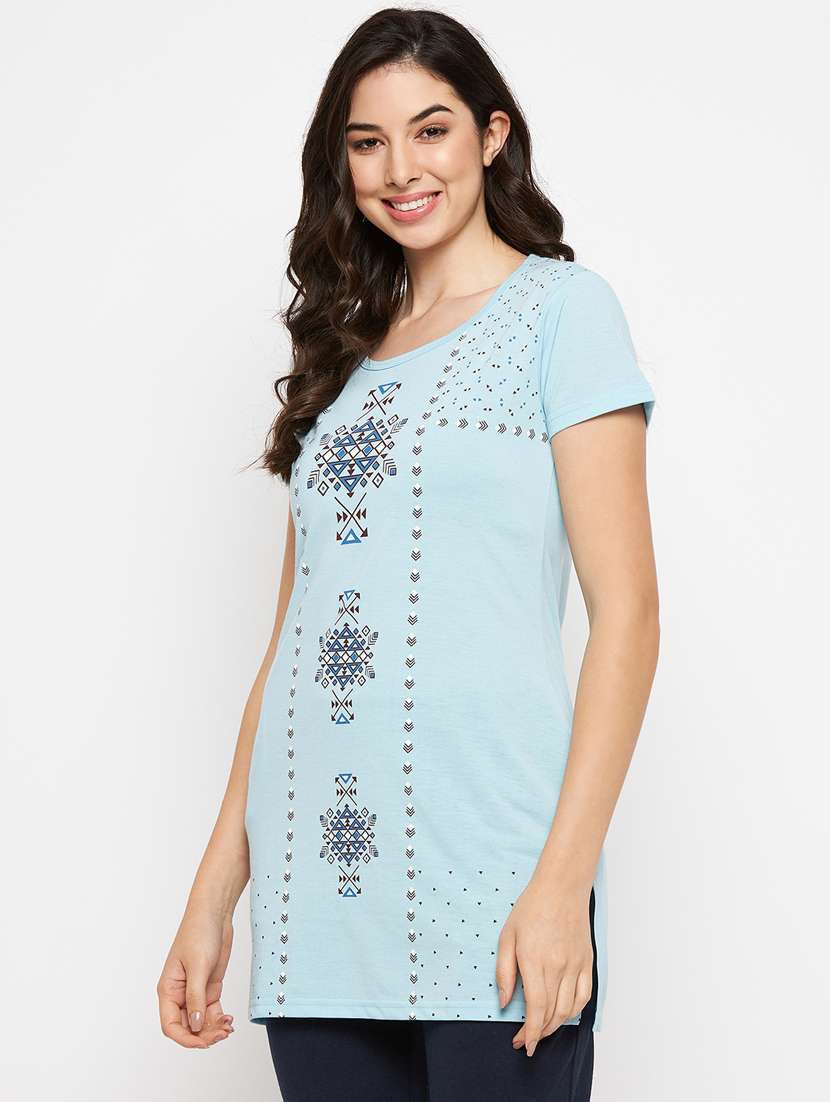light blue cotton regular tshirt - 19719918 -  Standard Image - 2