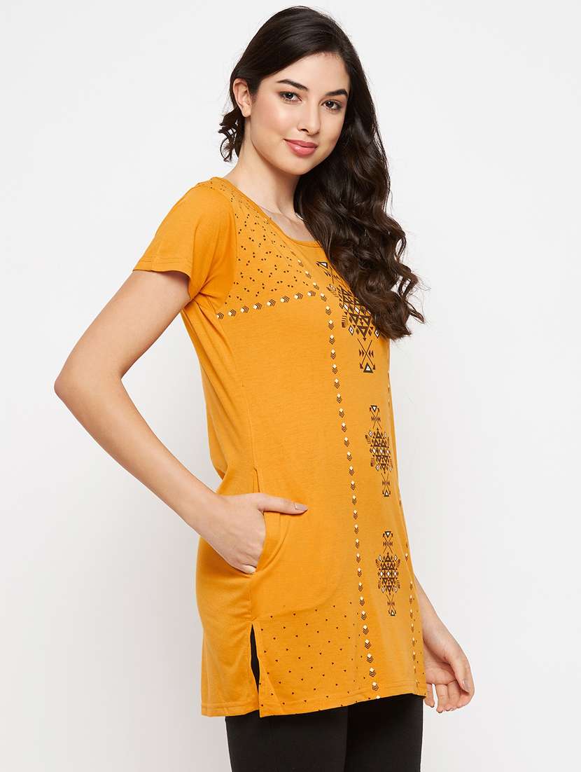 yellow cotton regular tshirt - 19719919 -  Standard Image - 2