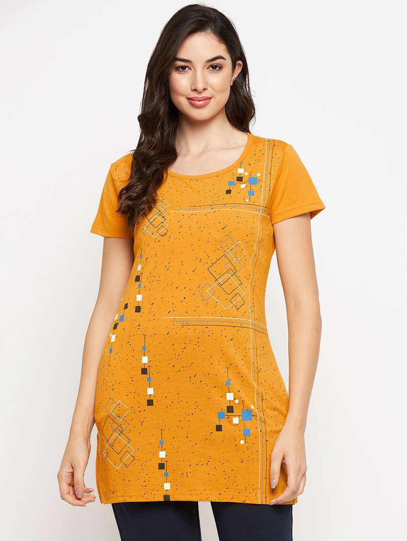 yellow cotton regular tshirt