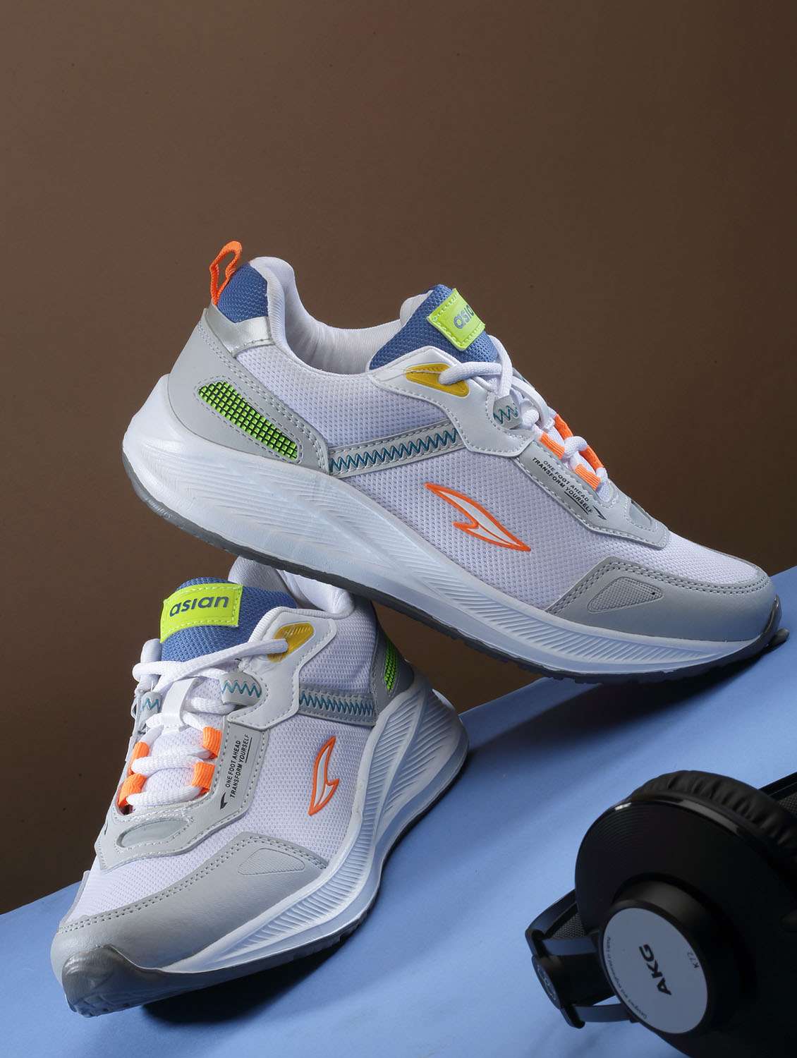 White Lace Up Sport Shoe