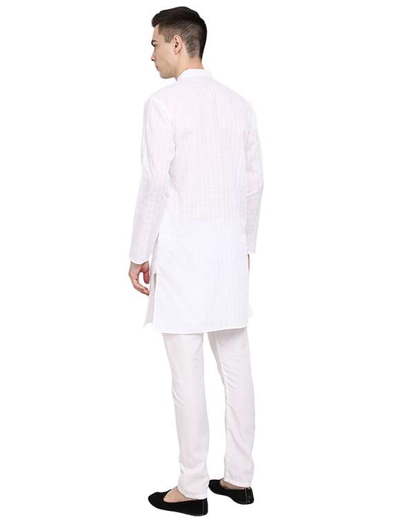white check kurta pyjama ethnic wear set - 19724881 -  Standard Image - 2