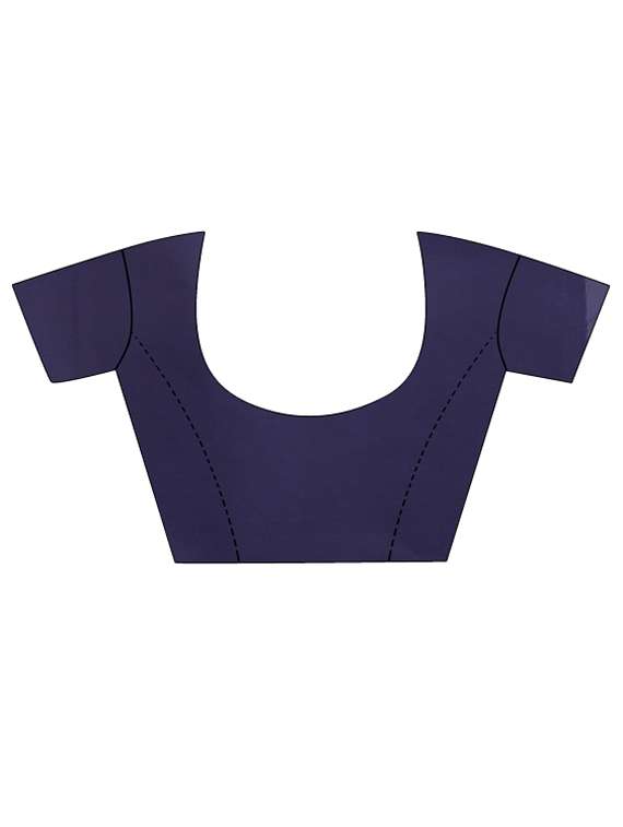 dark blue printed georgette saree with blouse - 19727281 -  Standard Image - 2