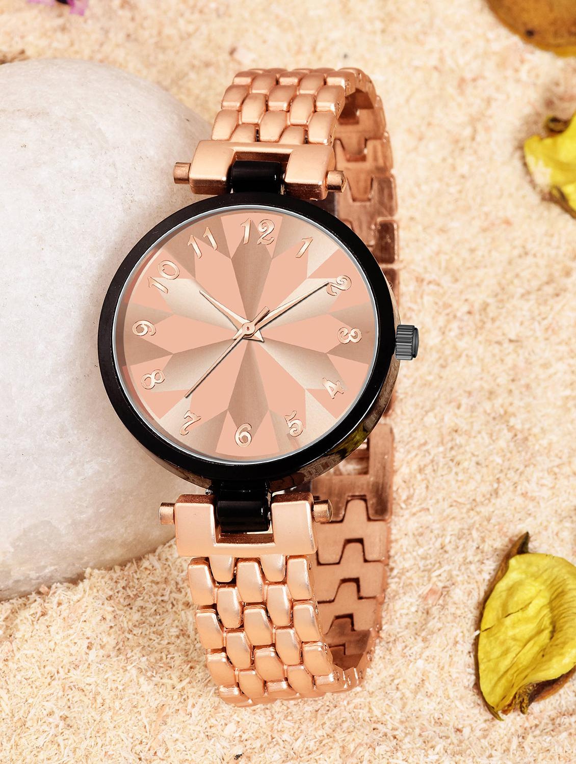 lorenz classic rose-gold analogue women's wrist watch | as-127a - 19730860 -  Zoom Image - 0