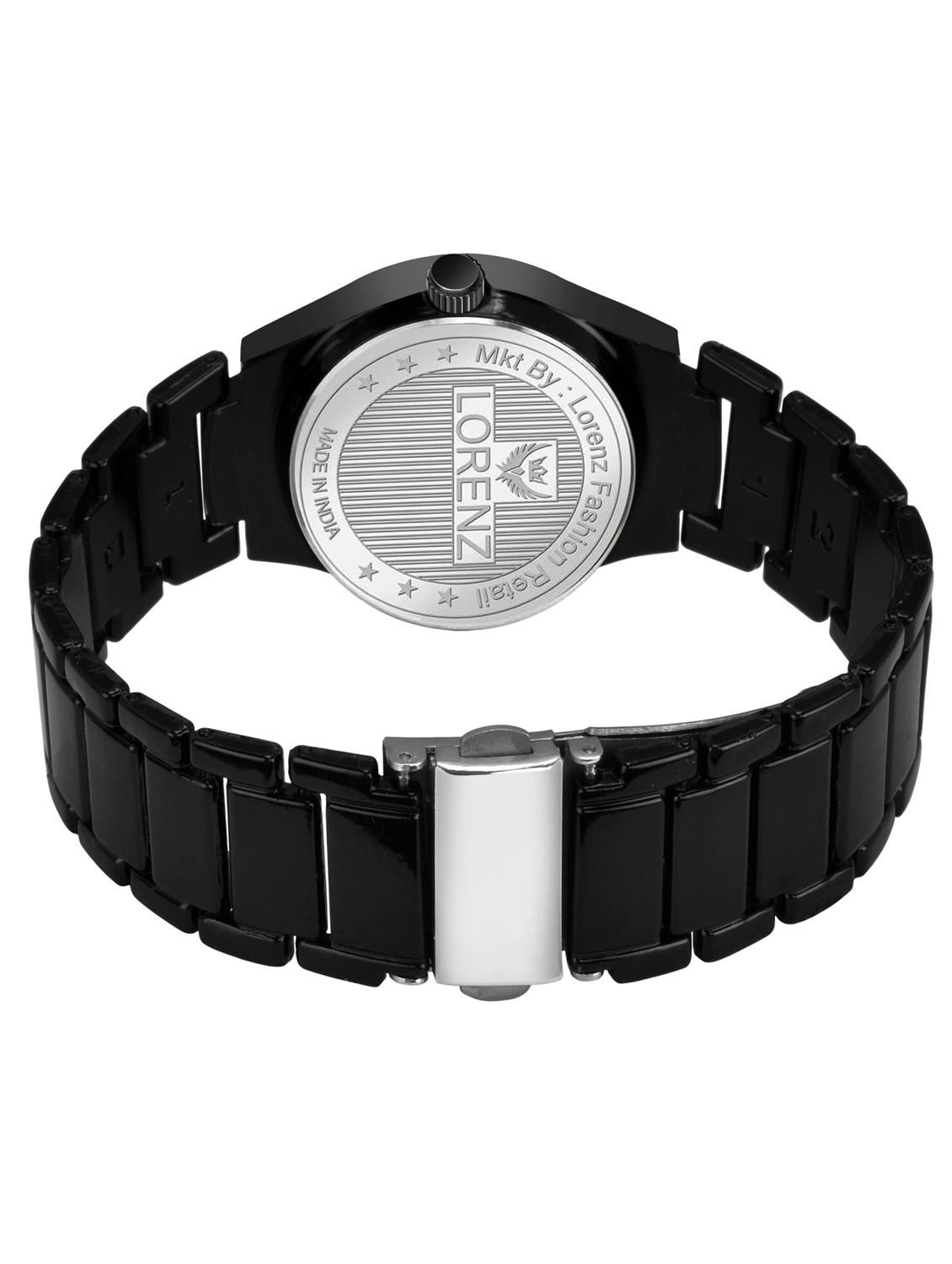 lorenz classic black analogue watch for women with metallic chain - 19730866 - Standard Image - 2