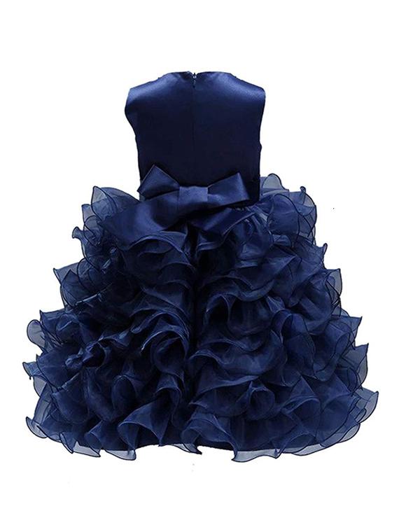 girls boat neck embellished frock - 19731529 - Standard Image - 2