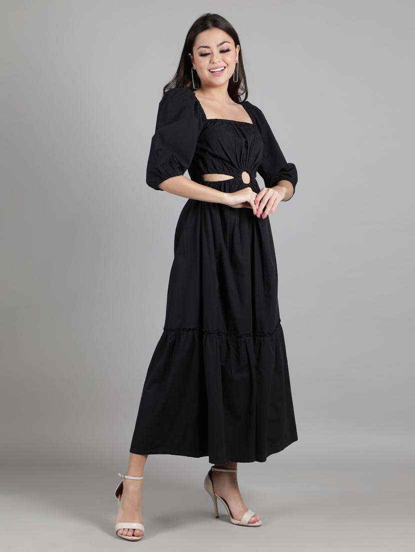 women's tiered dress solid dress - 19734107 - Zoom Image - 0