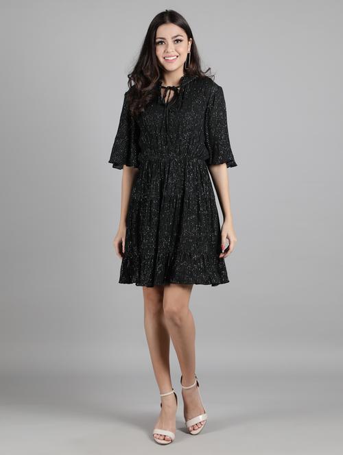 women's tiered knee length dress - 19734119 - Standard Image - 0
