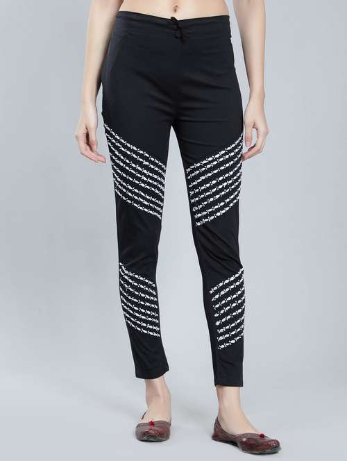 black embroidered straight pants - 19734250 -  Standard Image - 0