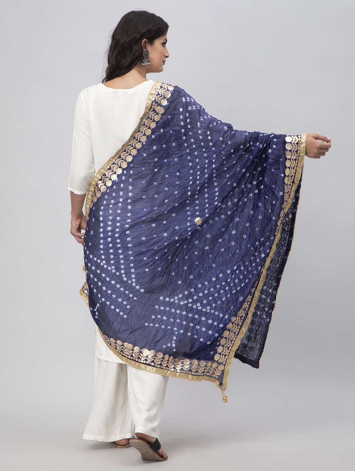 gota work bandhani dupatta - 19734462 -  Standard Image - 2