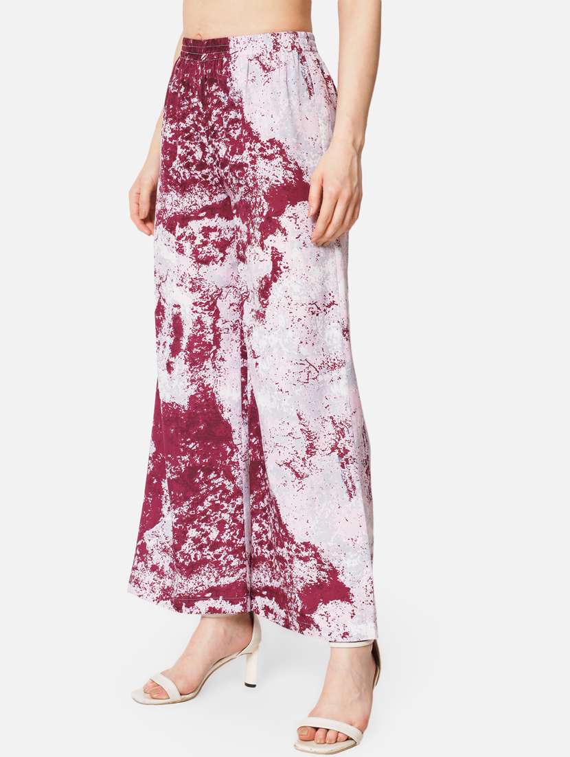 mid rise abstract print palazzo - 19734738 -  Standard Image - 2