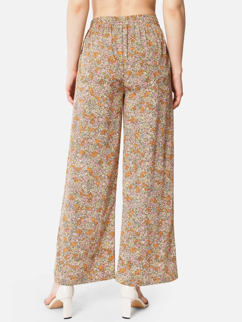 mid rise floral print palazzo - 19734739 -  Standard Image - 2