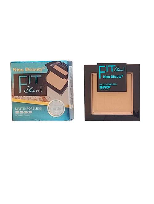 kiss beauty fit skin! 24 hrs matte+poreless compact powder