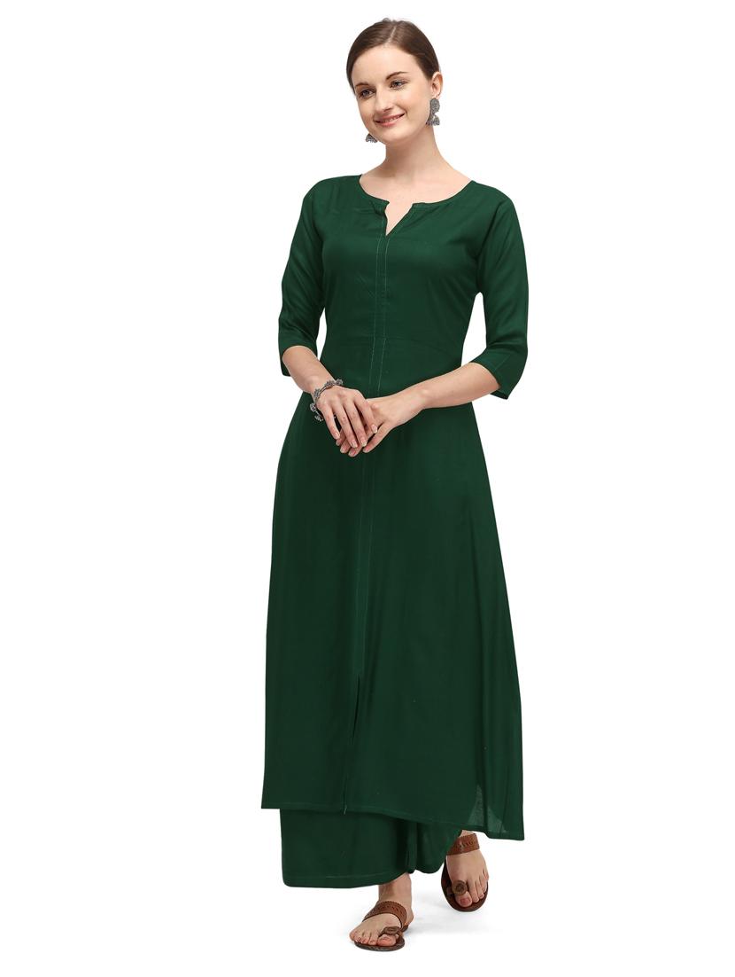 solid kurta palazzo set - 19735418 - Standard Image - 2