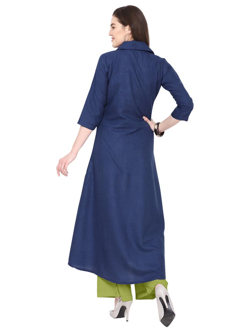 solid kurta palazzo set - 19735743 - Standard Image - 2