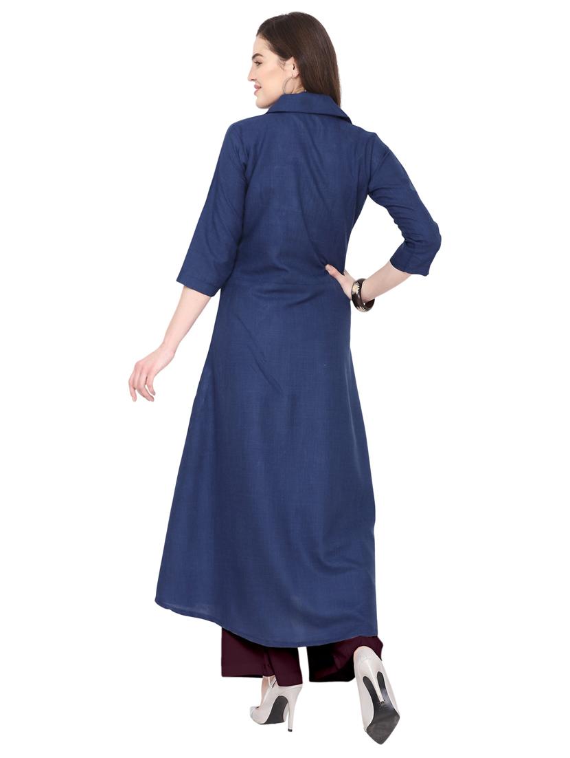 solid kurta palazzo set - 19735751 - Standard Image - 2