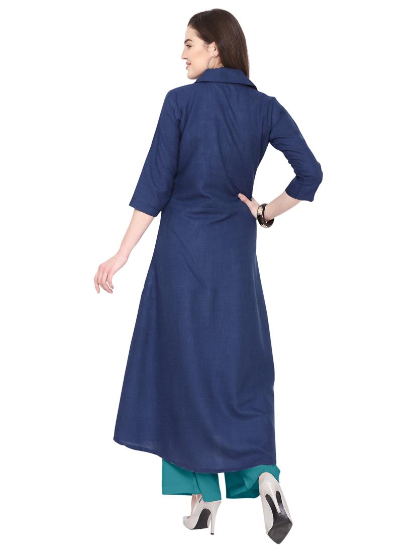 solid kurta palazzo set - 19735753 - Standard Image - 2