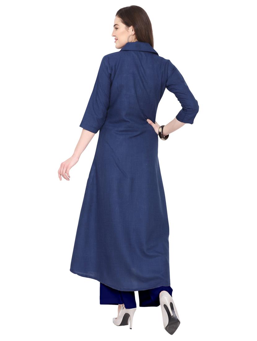 solid kurta palazzo set - 19735761 - Standard Image - 2