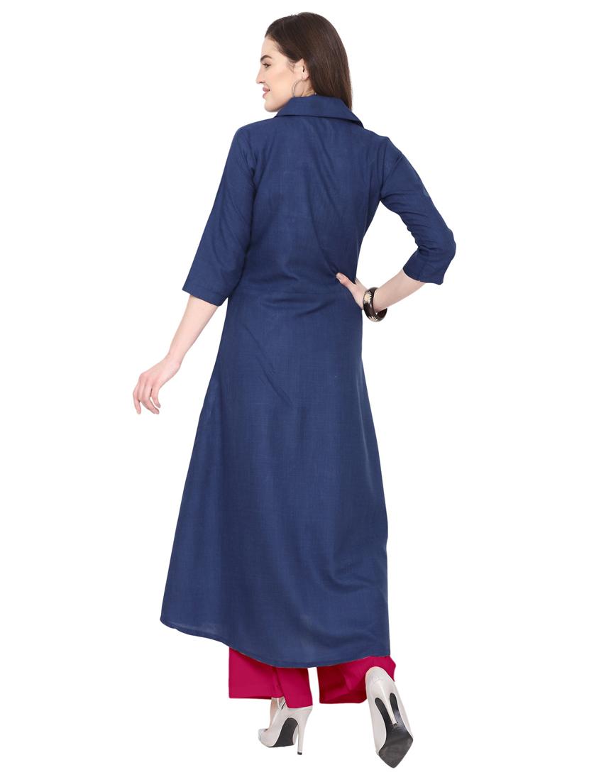 solid kurta palazzo set - 19735762 - Standard Image - 2