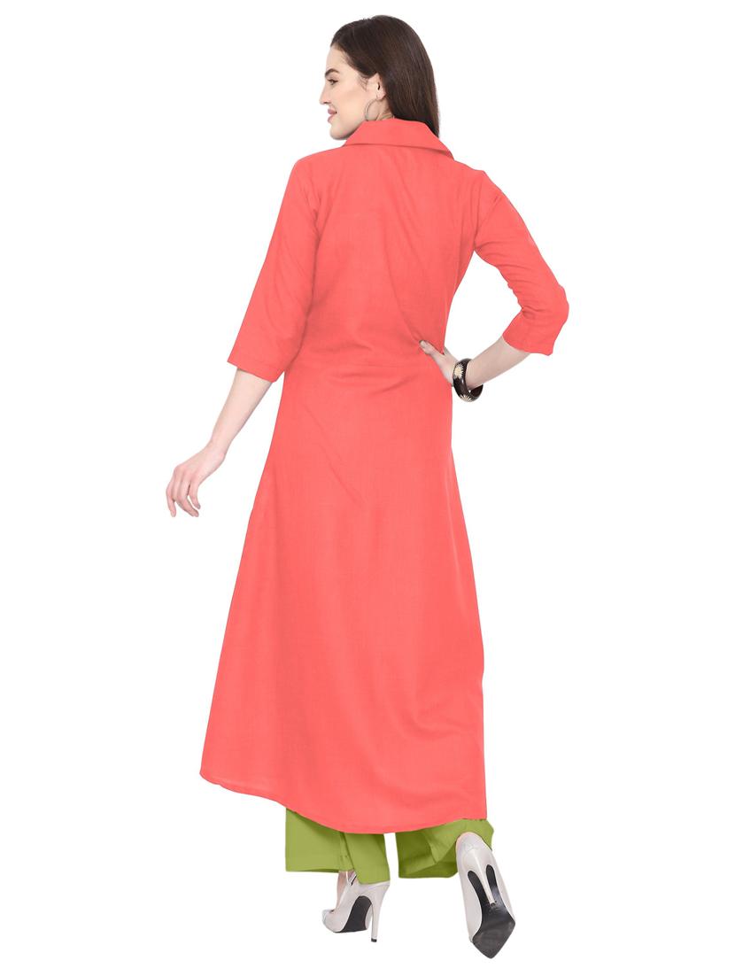 solid kurta palazzo set - 19735767 - Standard Image - 2