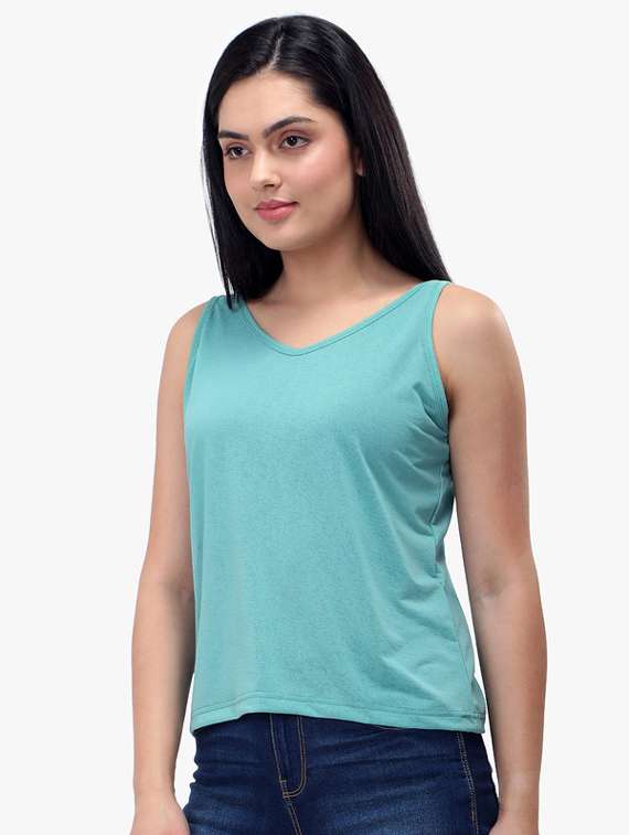 women's tank top v neck top - 19738609 -  Standard Image - 2