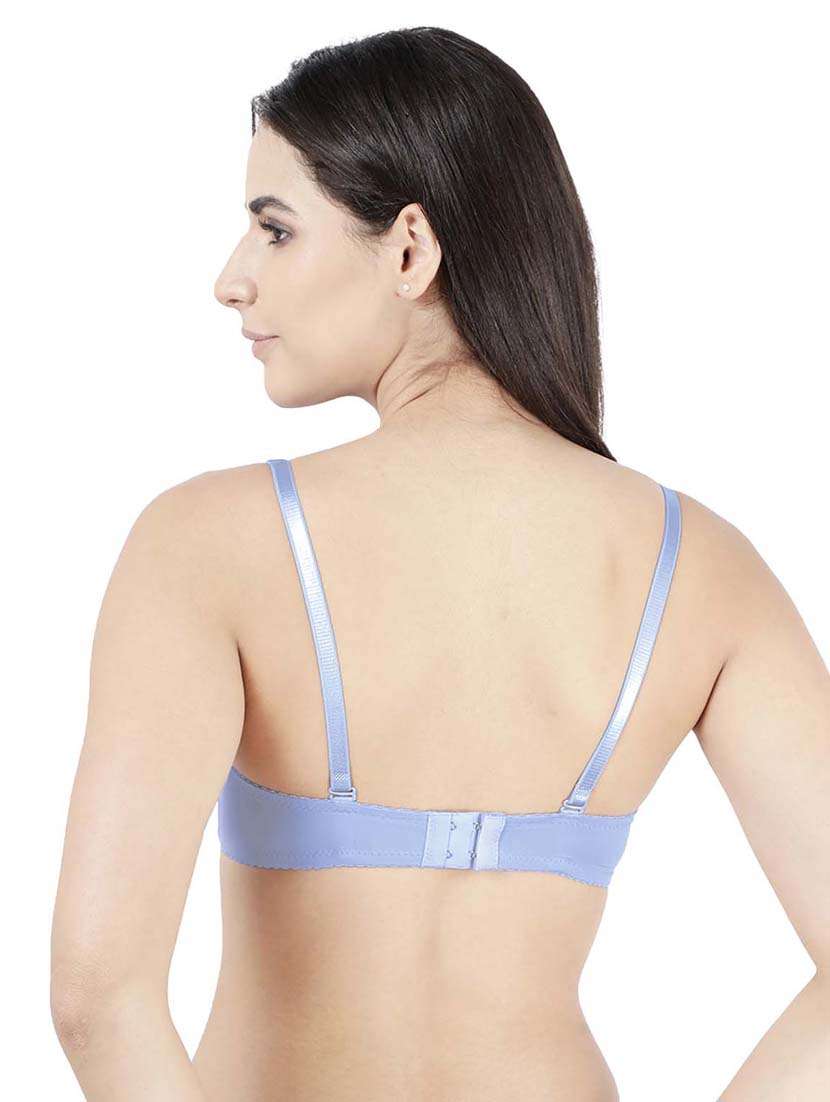 blue nylon balconette bra - 19740074 - Standard Image - 2