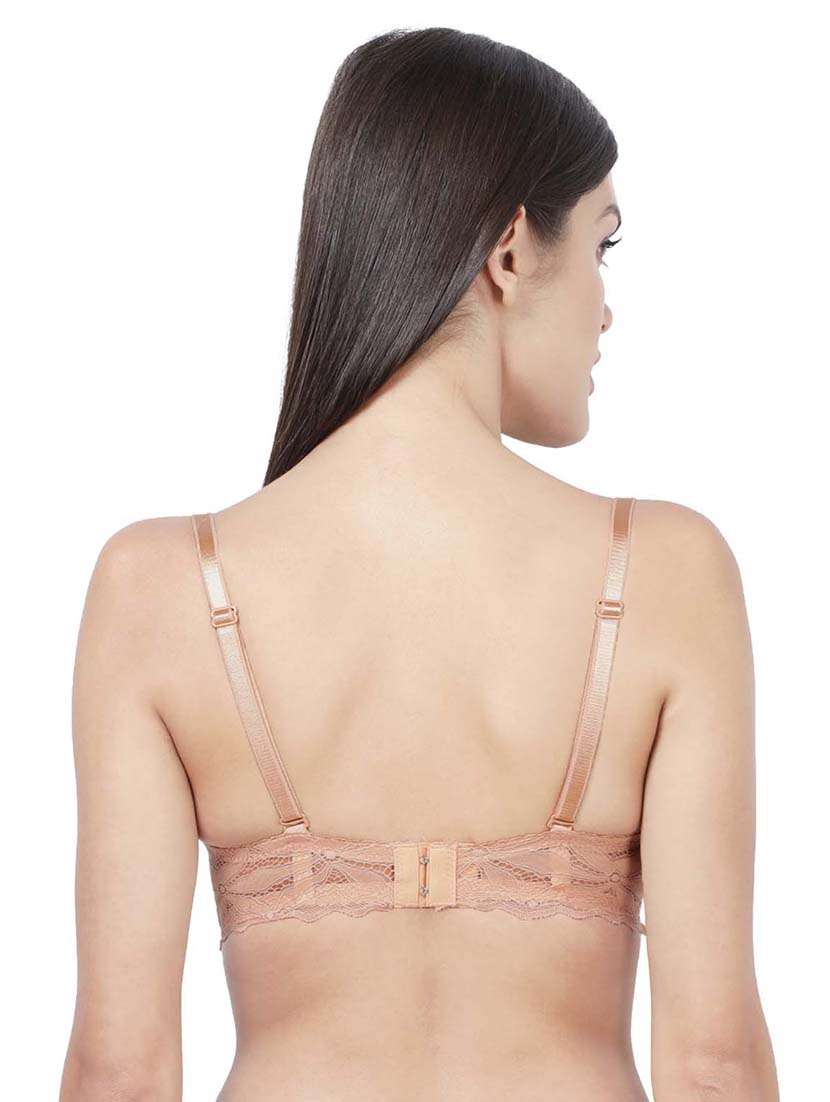 beige nylon balconette bra - 19740082 - Standard Image - 2